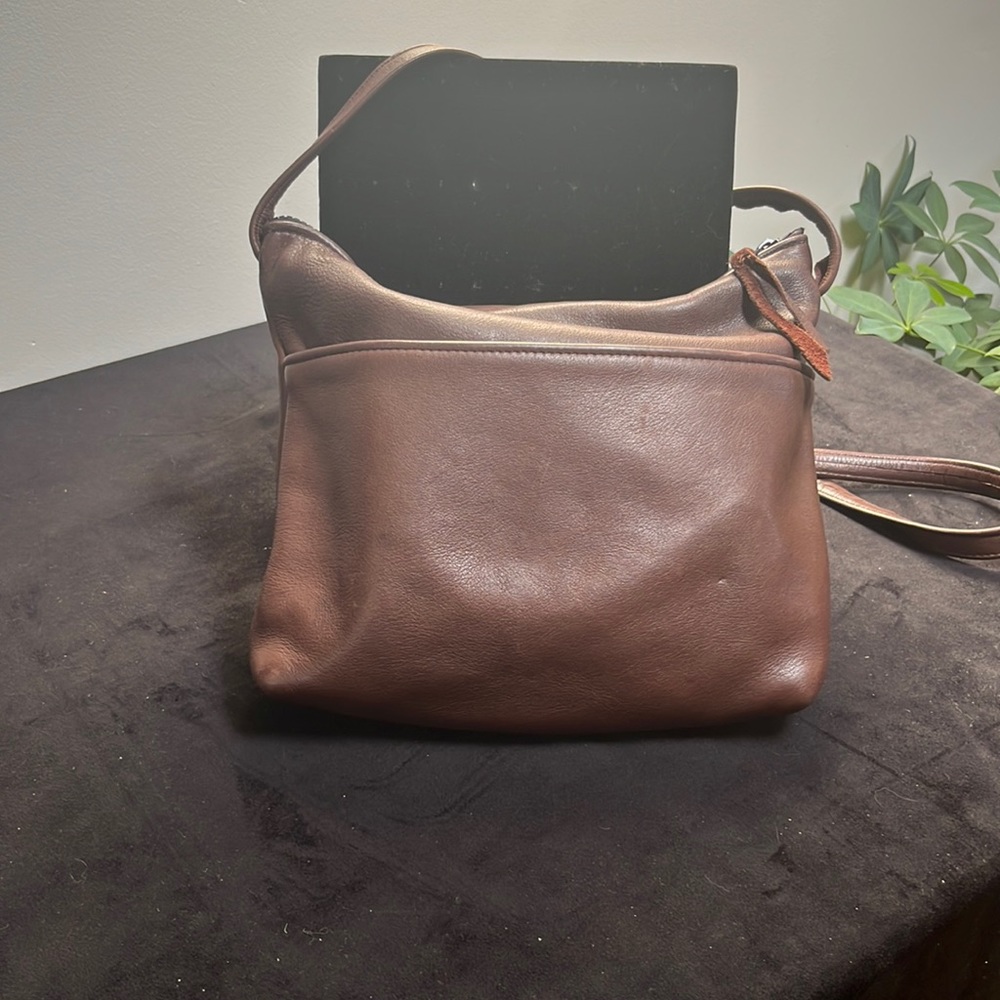 Handmade Brown Leather Crossbody Bag